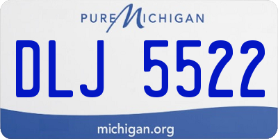 MI license plate DLJ5522