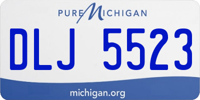 MI license plate DLJ5523