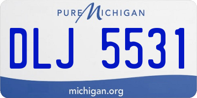 MI license plate DLJ5531