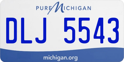 MI license plate DLJ5543