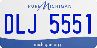 MI license plate DLJ5551