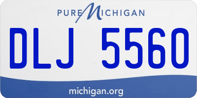 MI license plate DLJ5560
