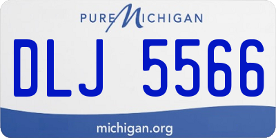 MI license plate DLJ5566