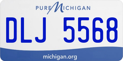 MI license plate DLJ5568