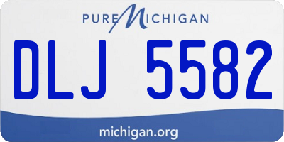 MI license plate DLJ5582