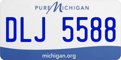 MI license plate DLJ5588