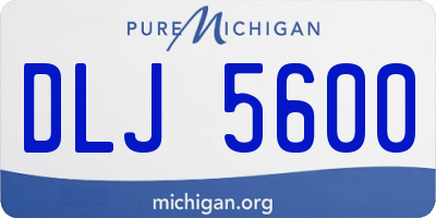 MI license plate DLJ5600