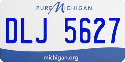 MI license plate DLJ5627