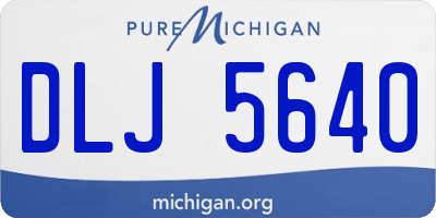 MI license plate DLJ5640