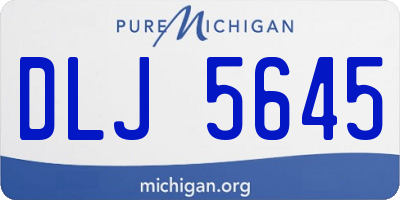 MI license plate DLJ5645