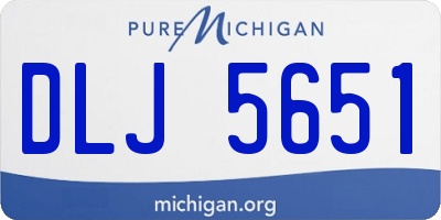 MI license plate DLJ5651