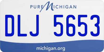 MI license plate DLJ5653
