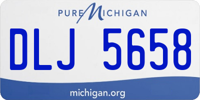 MI license plate DLJ5658