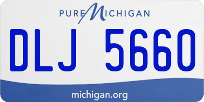 MI license plate DLJ5660