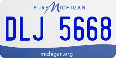 MI license plate DLJ5668