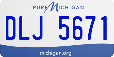 MI license plate DLJ5671