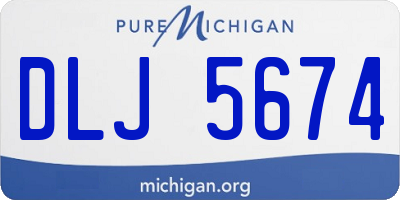 MI license plate DLJ5674
