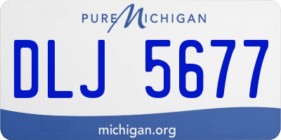 MI license plate DLJ5677