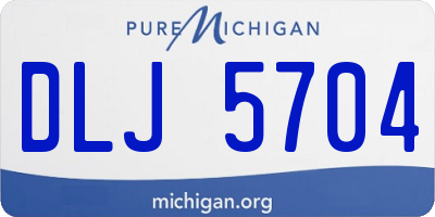 MI license plate DLJ5704