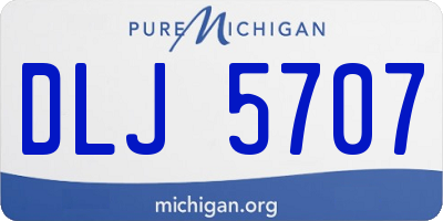 MI license plate DLJ5707