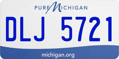 MI license plate DLJ5721