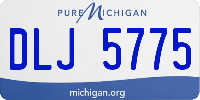 MI license plate DLJ5775