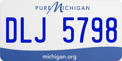 MI license plate DLJ5798