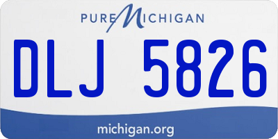 MI license plate DLJ5826