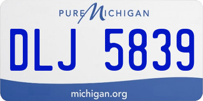 MI license plate DLJ5839