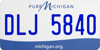 MI license plate DLJ5840