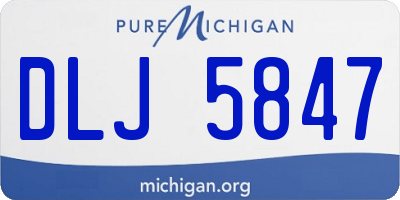 MI license plate DLJ5847