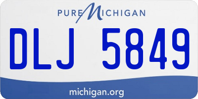 MI license plate DLJ5849