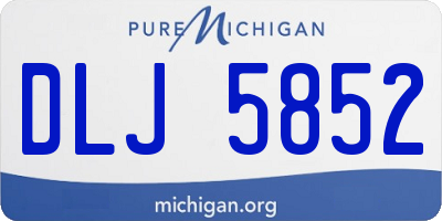 MI license plate DLJ5852