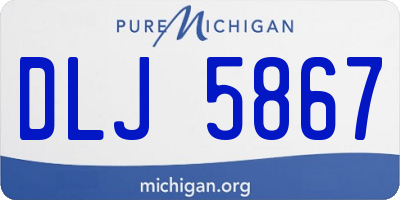 MI license plate DLJ5867
