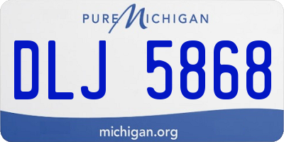 MI license plate DLJ5868