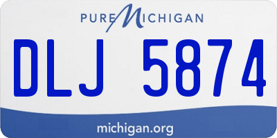 MI license plate DLJ5874