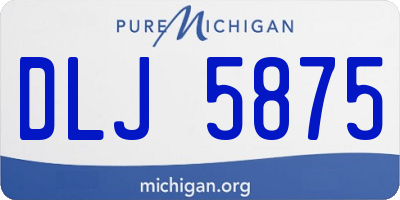 MI license plate DLJ5875