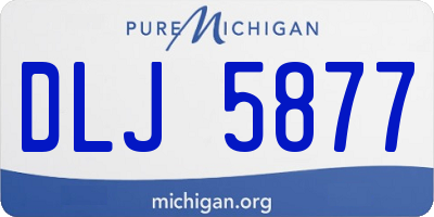MI license plate DLJ5877