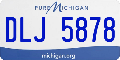 MI license plate DLJ5878