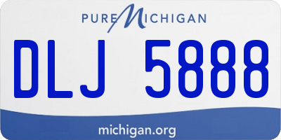 MI license plate DLJ5888