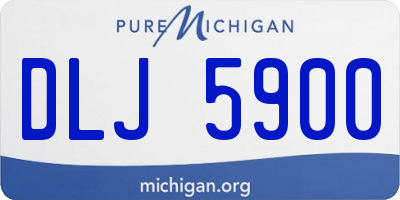MI license plate DLJ5900