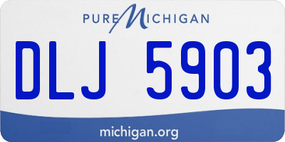 MI license plate DLJ5903