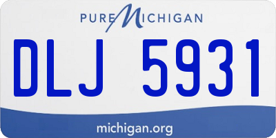 MI license plate DLJ5931