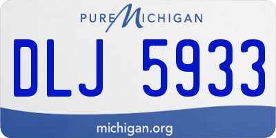 MI license plate DLJ5933