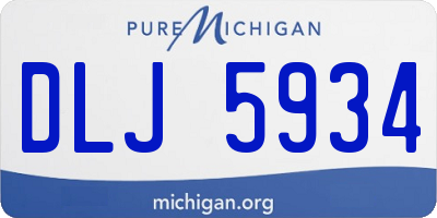 MI license plate DLJ5934