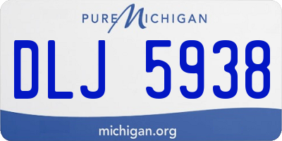 MI license plate DLJ5938