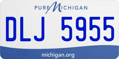 MI license plate DLJ5955