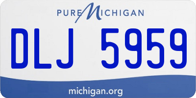 MI license plate DLJ5959