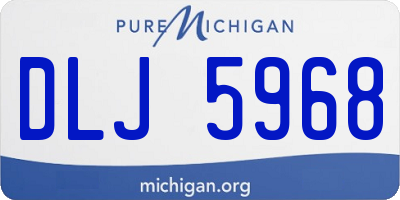 MI license plate DLJ5968
