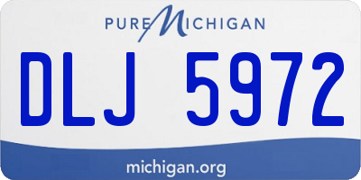 MI license plate DLJ5972